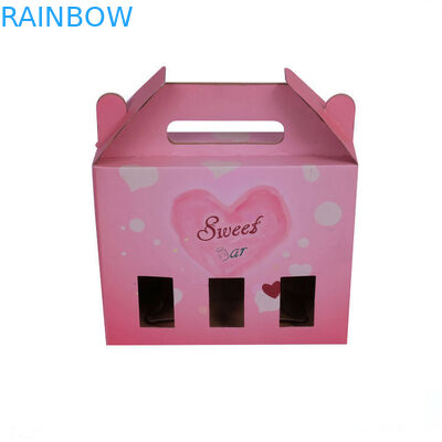 ऑटो बंद गिफ्ट पेपर बॉक्स पैकेजिंग, विंडो के साथ नालीदार पेपरबोर्ड केस