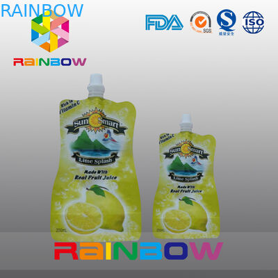 लिक्विड / स्टैंड अप लिक्विड जूस पाउच के लिए इको बेबी स्पाउट पाउच पैकेजिंग