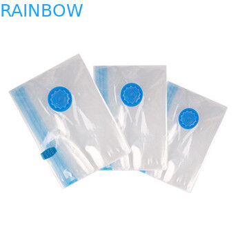 जिपर और वाल्व के साथ खाद्य / परिधान / रजाई भंडारण के लिए पारदर्शी वैक्यूम सील बैग