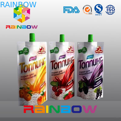 डबल ज़िप के साथ 140 मिली 200 मिली रे-सीक्विज़्ड बेबी फ़ूड टोंटी पाउच