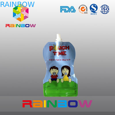 डबल ज़िप के साथ 140 मिली 200 मिली रे-सीक्विज़्ड बेबी फ़ूड टोंटी पाउच
