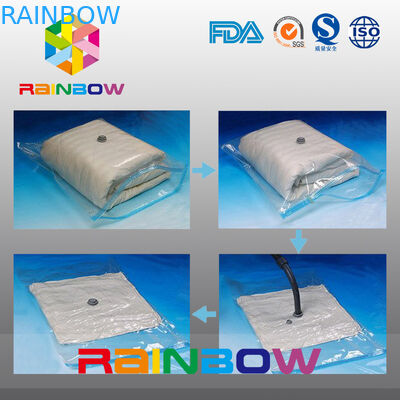 स्पष्ट रजाई संकुचित खाद्य वैक्यूम सील बैग / Costom प्लास्टिक वैक्यूम भंडारण पाउच