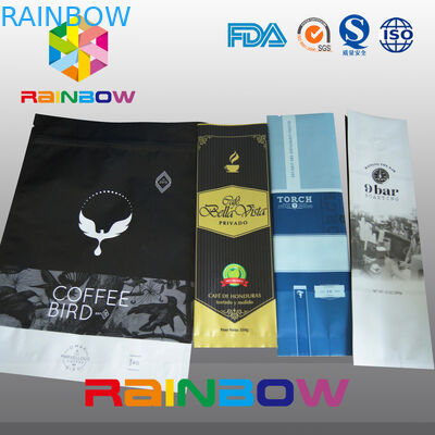 Grassing वाल्व के साथ मैट ब्लैक खड़े प्रकार कॉफी बीन पन्नी पाउच पैकेजिंग बैग