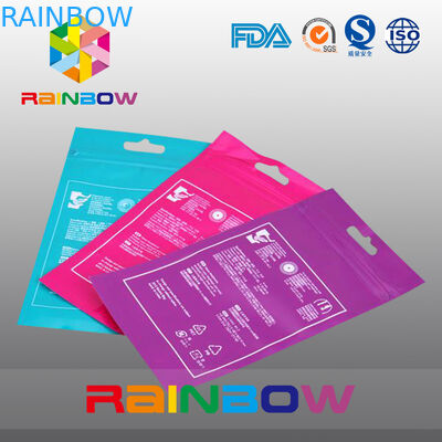 लोगो के साथ ऊतक / मुद्रित सिलोफ़न बैग के लिए चिपकने वाला पट्टी के साथ सामने हैडर बैग