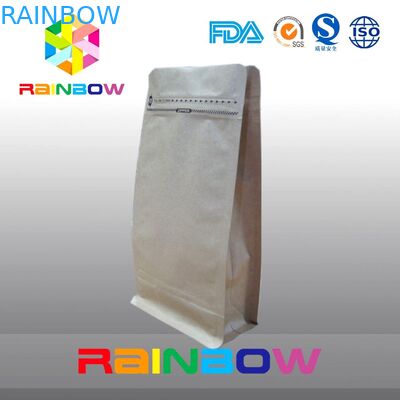 नीचे वाली गुसलेट वाल्व के साथ कॉफी पैकेजिंग के लिए ज़िपलॉक बैग खड़े हो जाते हैं