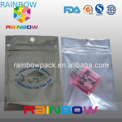 स्वनिर्धारित प्रिंटिंग एंटी स्टैटिक्स लाइनेड पन्नी बैग, इलेक्ट्रॉनिक पार्ट्स पैकेजिंग बैग