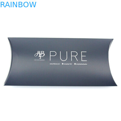 मुद्रित लोगो के साथ चमकदार काले बाल एक्सटेंशन पेपर बॉक्स पैकेजिंग, कस्टम सेवा प्रदान की गई