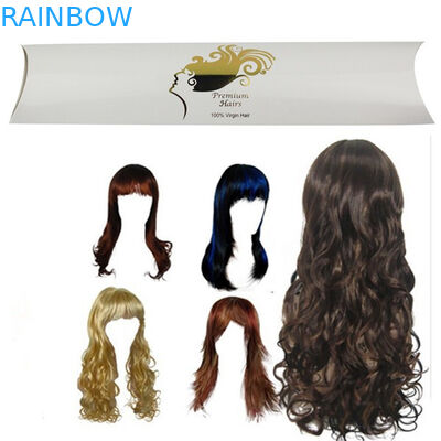 प्रीमियम हेयर एक्सटेंशन पेपर बॉक्स पैकेजिंग प्रिंटेड लोगो और पिलो शेप के साथ