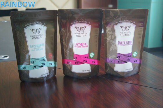 जिपलॉक के साथ खाद्य पैकेजिंग के लिए कस्टम डिजाइन प्लास्टिक पालतू खाद्य डॉयपैक्स