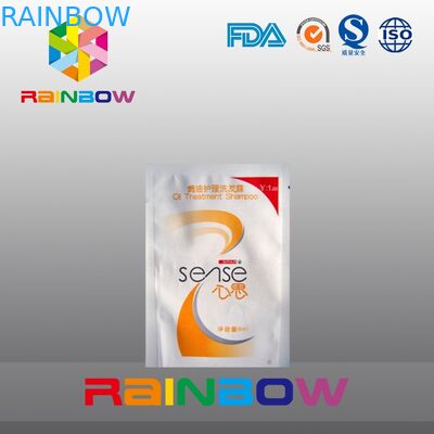 आंसू पायदान के साथ प्लास्टिक डिस्पोजेबल शैम्पू पैकेजिंग ग्रिप सील बैग