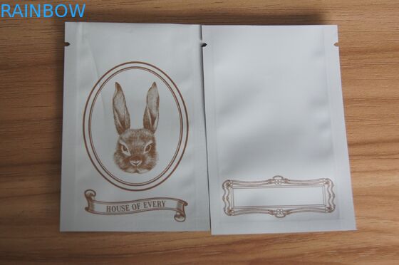 मैट व्हाइट मिनी जिपलॉक ग्रिप सील बैग स्पाइस / सीड / हर्बल इन्सेंस पैकेजिंग के लिए