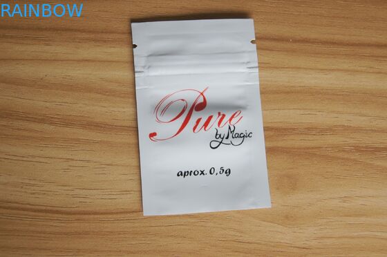 शाइनिंग व्हाइट छोटे जिपलॉक उर्वरक पैकेजिंग प्लास्टिक स्व सील बैग बढ़ते पौधों के लिए सूट