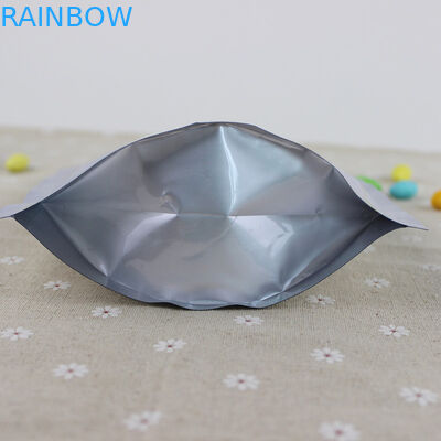 स्व स्टैंडिंग सिल्वर एल्युमिनियम फॉयल जिपलॉक पाउच प्लास्टिक पाउच पैकेजिंग क्विनोआ सीड्स के लिए