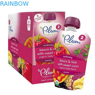 स्व स्थायी प्लास्टिक पाउच पैकेजिंग टोंटी पाउच दही पैकेजिंग बेबी खाद्य पाउच