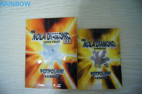 जर्मनी हर्बल इन्सेन्स पैकेजिंग जिपलॉक बैग / न्यूज़ीलैंड पोटपौरी बैग टॉप फिलिंग के साथ