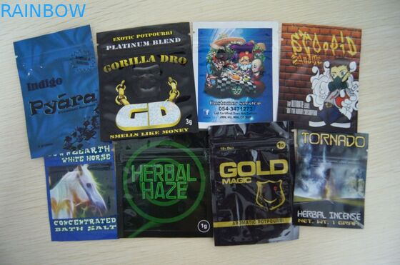 जिपर के साथ रिसर्च पिल टिप्पर / रिसर्च पाउडर बैग / हर्बल अगरबत्ती