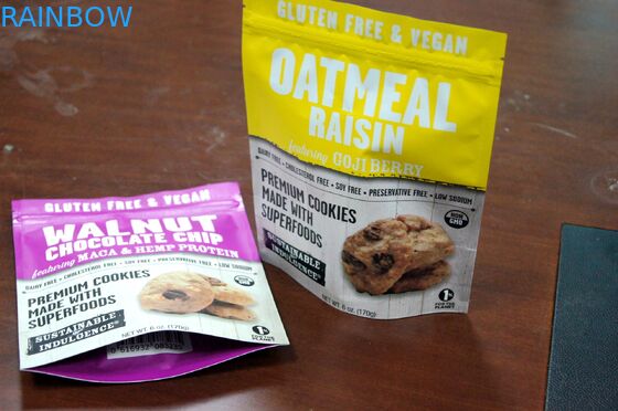 फूड ग्रेड स्टैंड अप जिपर नट, स्नैक फूड स्टोरेज बैग / पन्नी लाइनेड ड्राई फूड बैग