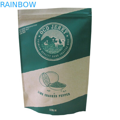 कस्टम मुद्रित अल्मोन क्राफ्ट पेपर पैकेजिंग बैग ड्राई फूड पैकेजिंग