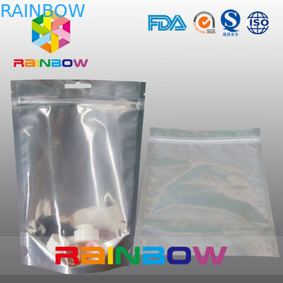 बॉडी मिस्ट एंड लोशन एल्युमिनियम फॉयल बैक एंड क्लियर फ्रंट कॉस्मेटिक पाउच डॉयपैक्स