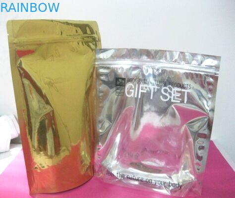 मैट सरफेस स्टैंड अप कॉस्मेटिक बैग्स / पर्ल पाउडर पैकेजिंग पाउच जिपलॉक