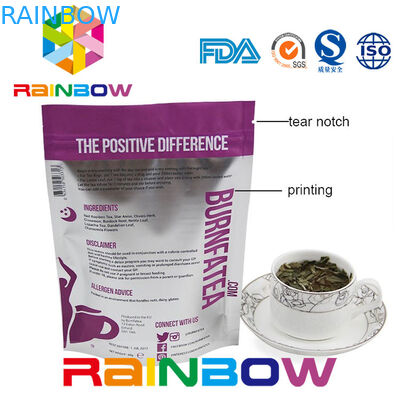 जिपर और बॉटम गस्सेट के साथ टी बॉक्स के लिए रिक्जेबल थोक प्लास्टिक पाउच पैकेजिंग