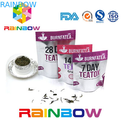 बायोडिग्रेडेबल स्टैंड अप टी पाउच मायलर जिपलॉक लैमिनेटेड टी पैकिंग बैग