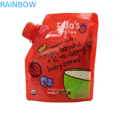Doypack पुन: प्रयोज्य बेबी फूड पाउच BPA कॉर्नर टोंटी के साथ नि: शुल्क