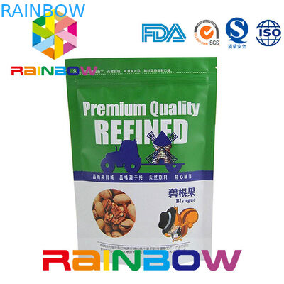 अनुकूलित मुद्रित डॉय पैक नट्स पाउच पैकेजिंग जिपर और आंसू पायदान