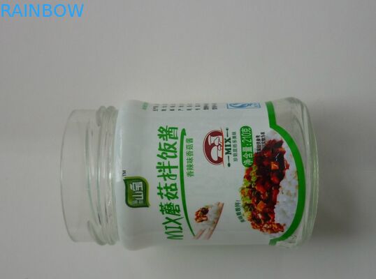 सॉस के लिए पनरोक पीवीसी हीट सिकोड़ें बीनस्कर्ड चीज़ ग्लास की बोतल