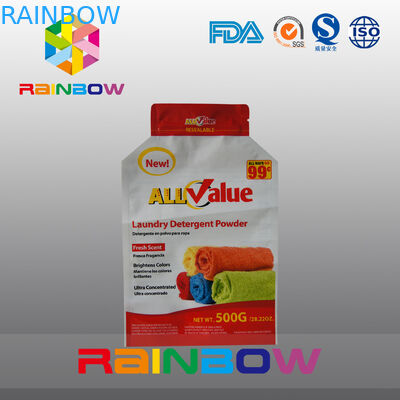 500g कपड़े धोने का डिटर्जेंट पाउडर / वाशिंग पाउडर के लिए अनुकूलित मुद्रण प्लास्टिक पैकेजिंग बैग