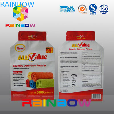 500g कपड़े धोने का डिटर्जेंट पाउडर / वाशिंग पाउडर के लिए अनुकूलित मुद्रण प्लास्टिक पैकेजिंग बैग