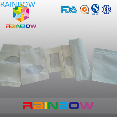 ब्राउन क्राफ्ट पेपर बैग जिपर के साथ पैकेजिंग बैग स्टैंड अप, कैंडी / खाद्य पदार्थों के लिए जिपलॉक बैग