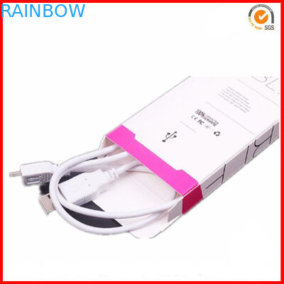 मुद्रित लोगो के साथ बंधनेवाला पेपर बॉक्स पैकेजिंग कार चार्जर पैकेजिंग बॉक्स