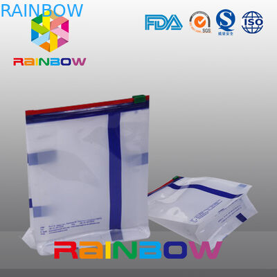 खाद्य पैकेजिंग के लिए स्लाइड ज़िपलॉक के साथ कस्टम आकार सफेद क्वाल सील सील नीचे कली थैली