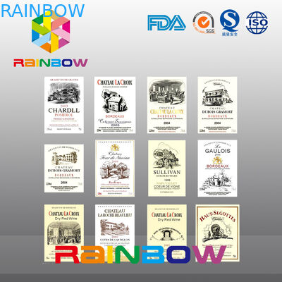 रंगीन ज्वलंत अनियमित आर्थिक पुनर्नवीनीकरण कस्टम पेपर लेबल बोतल / प्लास्टिक बैग