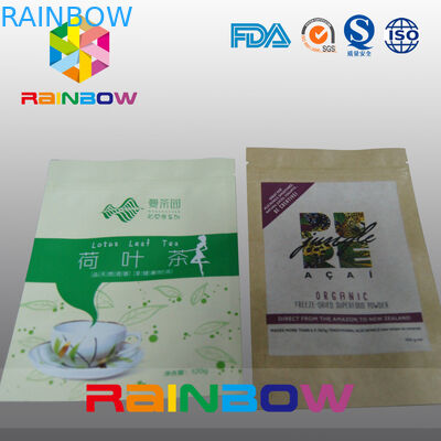 मुद्रित स्वनिर्धारित कागज बैग जिपर Doypack खाद्य पैकेजिंग बैग