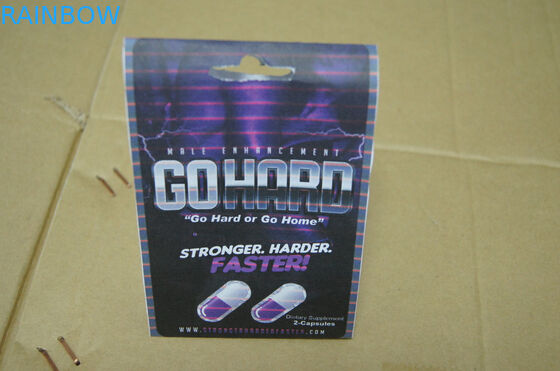 लाल Mamba कागज बॉक्स पुरुष सेक्स संवर्धन गोलियां / कार्ड पैकेजिंग के लिए