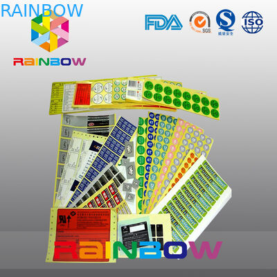 कस्टम मुद्रित रंगीन सिकुड़ आस्तीन लेबल स्व चिपकने वाला कागज टुकड़े टुकड़े में खाद्य लेबल