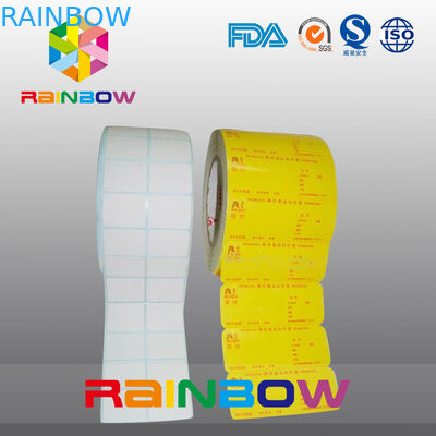 कस्टम आकार के साथ कोई प्रिंट सफेद / रंगीन खाली पेपर रोल प्लेन स्व चिपकने वाला लेबल