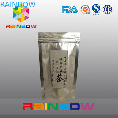 चाय / कॉफी बीन्स / ड्राई फ़ूड के लिए लाइटप्रूफ स्टैंड अप जिपलॉक एल्युमिनियम फॉयल बैग