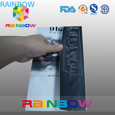 वाल्व के साथ अनुकूलित डिजाइन एल्यूमीनियम पन्नी कॉफी पाउच / साइड गुस्सेट 5lb कॉफी बैग