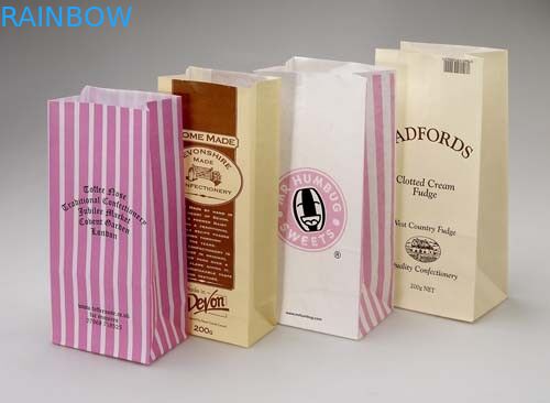 स्वनिर्धारित लोगो क्राफ्ट पेपर बैग फास्ट फूड / ब्रेड / शॉपिंग बैग को दूर ले जाएं