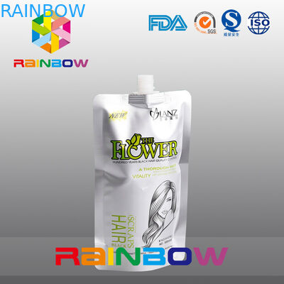 शैंपू / लिक्विड / ड्रिंकिंग फूड के लिए कस्टमाइज्ड प्रिंटिंग व्हाइट स्टैंड अप टोंटी पाउच