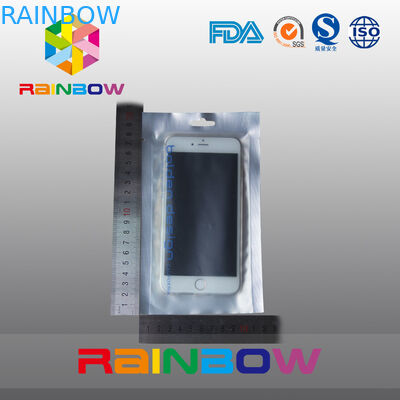 एक हैंग होल के साथ फॉन्ट क्लियर विंडो एंटी स्टेटिक बैग टेलीफोन पैकेजिंग