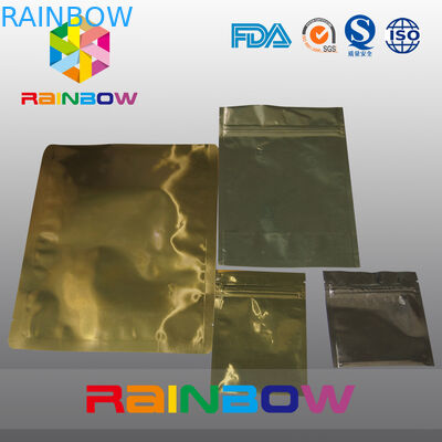 इलेक्ट्रॉनिक उत्पादों के लिए गोल्ड एल्यूमीनियम पन्नी विरोधी स्थैतिक बैग जिपर पाउच पैकिंग