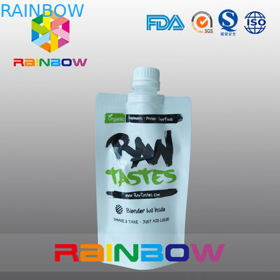 कच्चे जाम / तरल / पीने के भोजन के लिए सफेद स्टैंड अप टोंटी पाउच पैकेजिंग