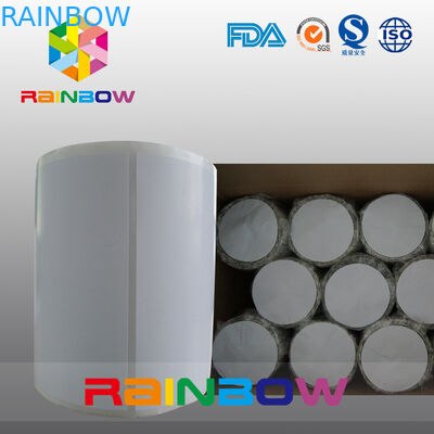 कोई प्रिंट सफेद / खाली कागज रोल सादे आयत हटना आस्तीन लेबल कस्टम आकार