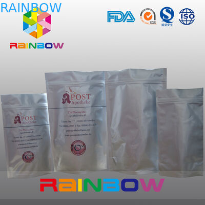 स्वनिर्धारित मुद्रित स्टैंड मसाले / हर्बल दवा के लिए जिपर के साथ पन्नी थैली