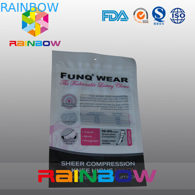 लाल और सफेद Mylar प्लास्टिक खिड़की बैग खाद्य / ताजा फुफ्फुस लहसुन के लिए जिपर शीर्ष के साथ