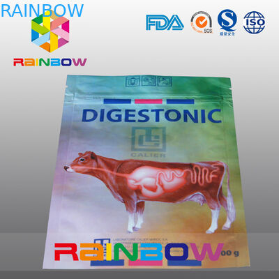 कस्टम लोगो मुद्रित के साथ 100 ग्राम पालतू पशु / गाय खाद्य पैकेजिंग बैग पालतू पशु खाद्य थैली